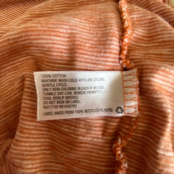 Universal Thread orange/cream striped shirt M - Picture 6 of 7